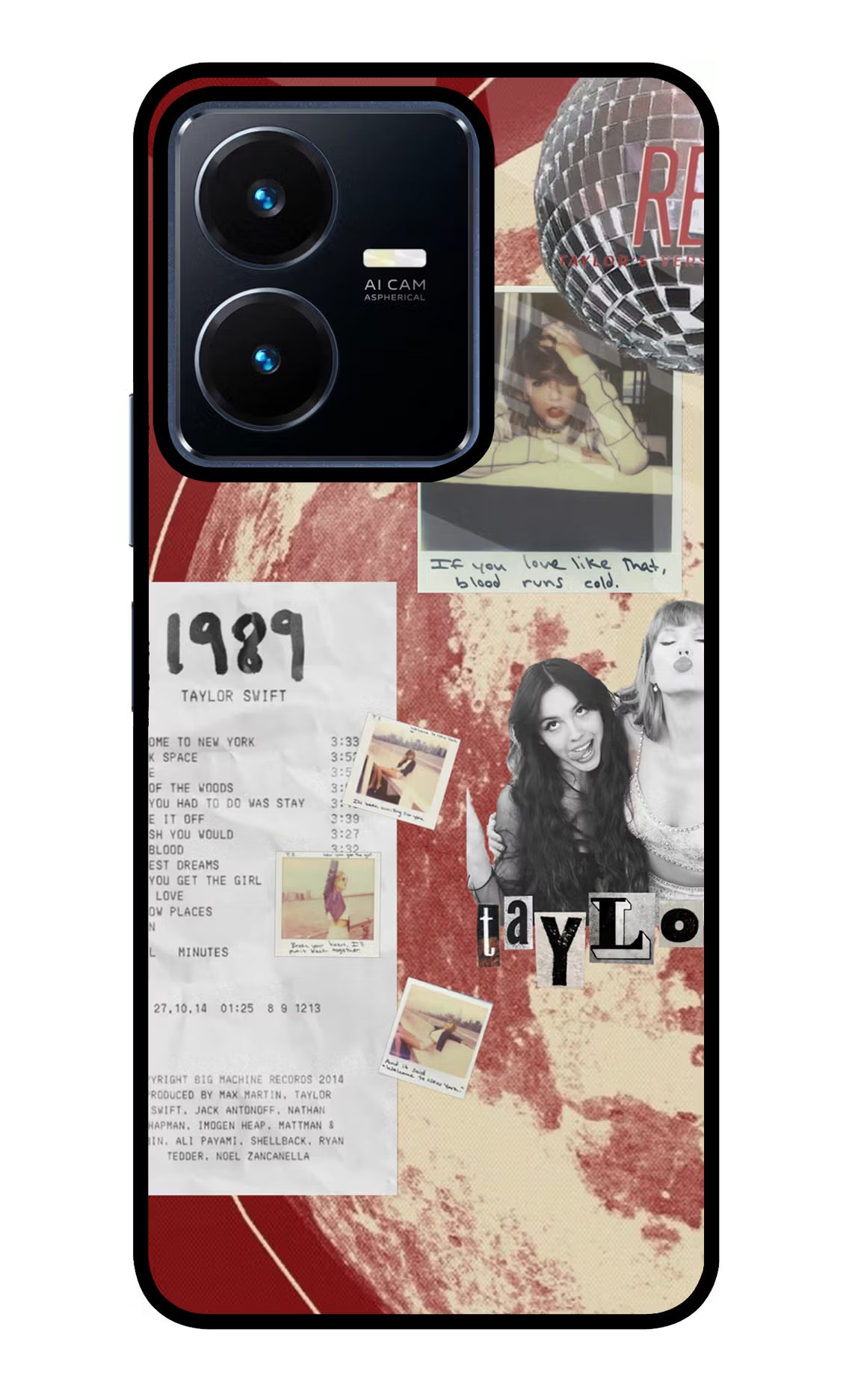 Taylor Swift Vivo Y22 Glass Case