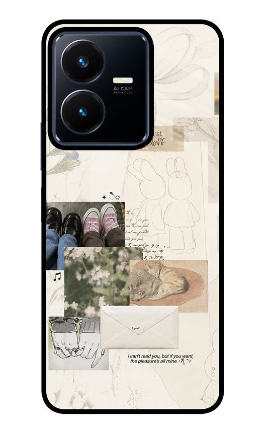 Soft Aesthetic Vivo Y22 Glass Case