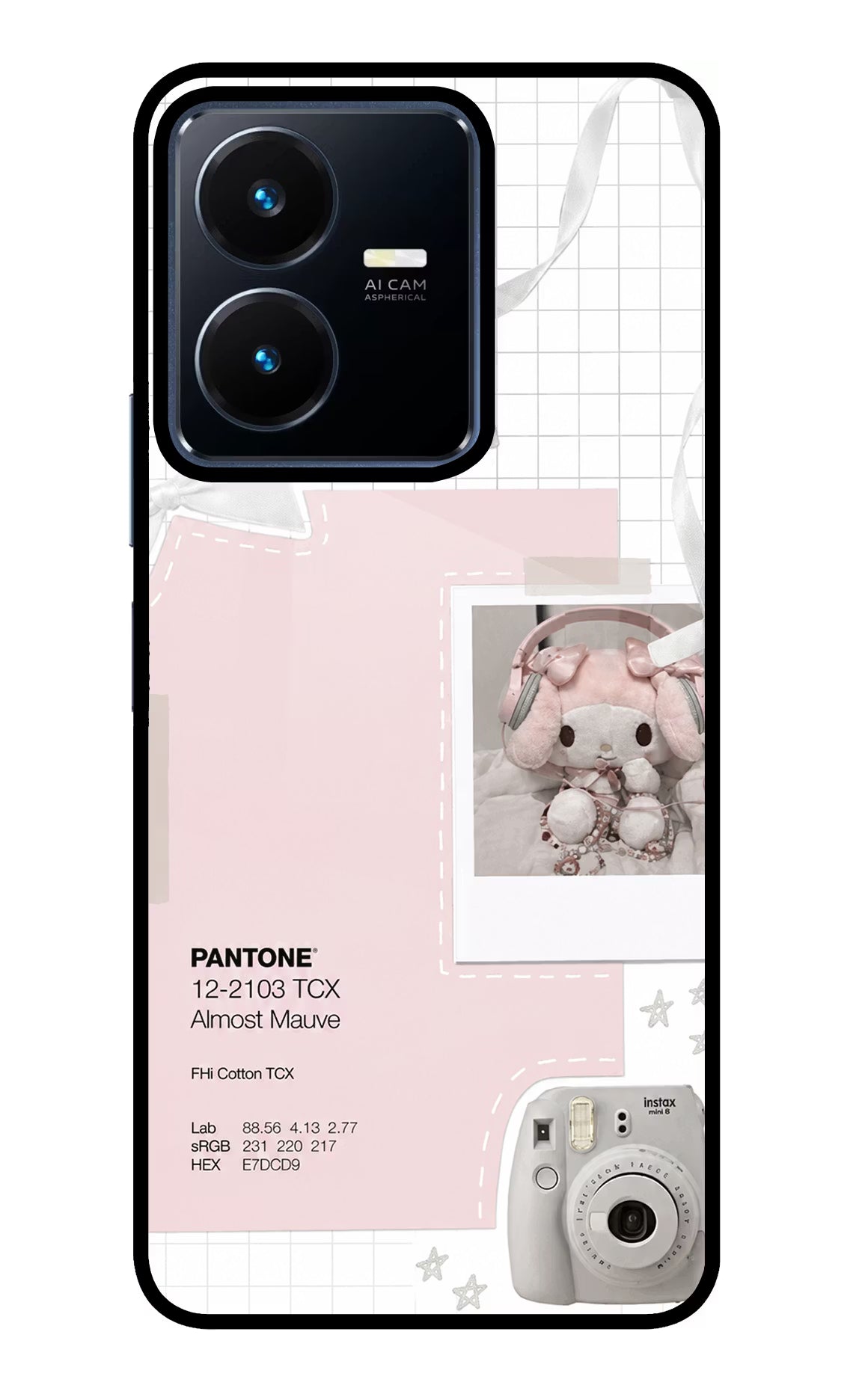 Pantone Asthetic Vivo Y22 Glass Case