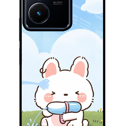 Bunny Treat Vivo Y22 Glass Case
