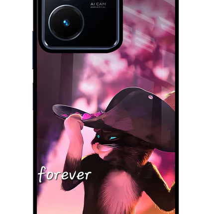 Forever Cat Vivo Y22 Glass Case