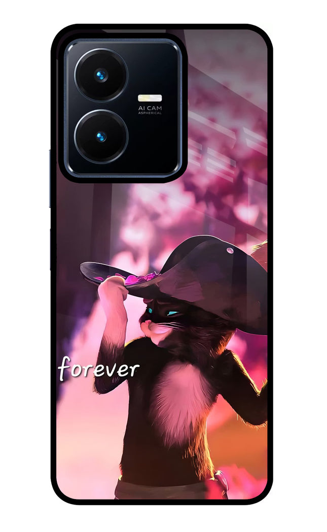 Forever Cat Vivo Y22 Glass Case