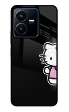 Kitty Charm Vivo Y22 Glass Case