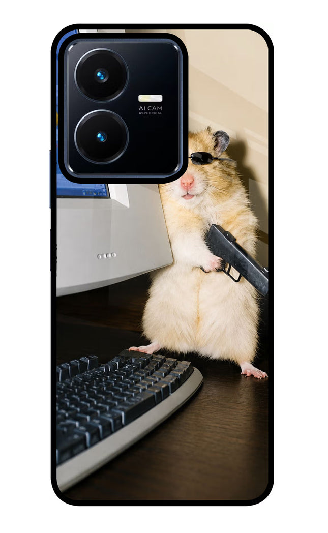 Hacker Hamster Vivo Y22 Glass Case