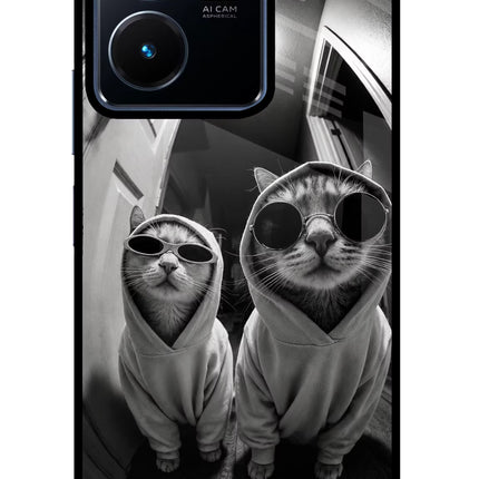 Hood Cats Vivo Y22 Glass Case