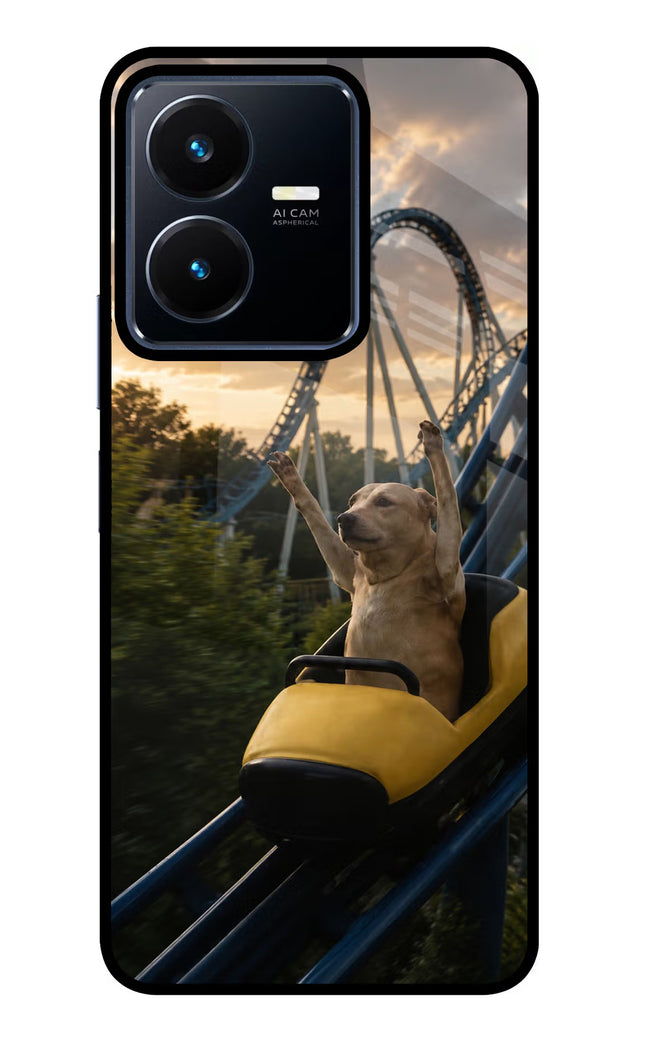 Rollercoaster Dog Vivo Y22 Glass Case