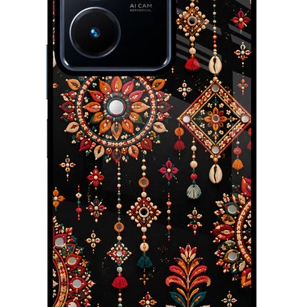 Boho Noir Vivo Y22 Glass Case
