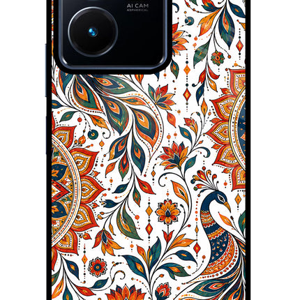 White Mayura Vivo Y22 Glass Case