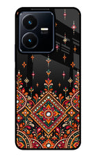 Noir Mehfil Vivo Y22 Glass Case