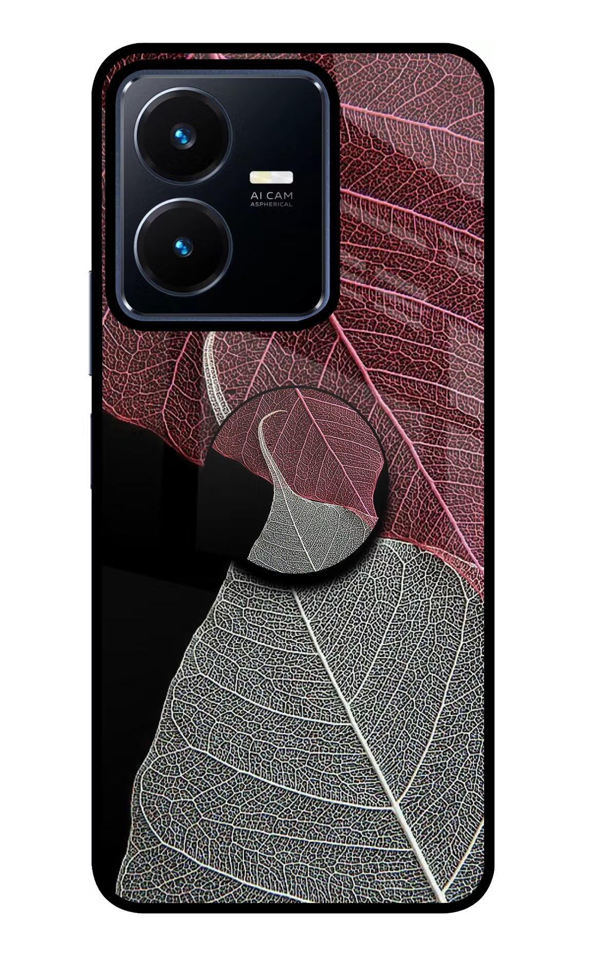 Leaf Pattern Vivo Y22 Pop Case by Casekaro