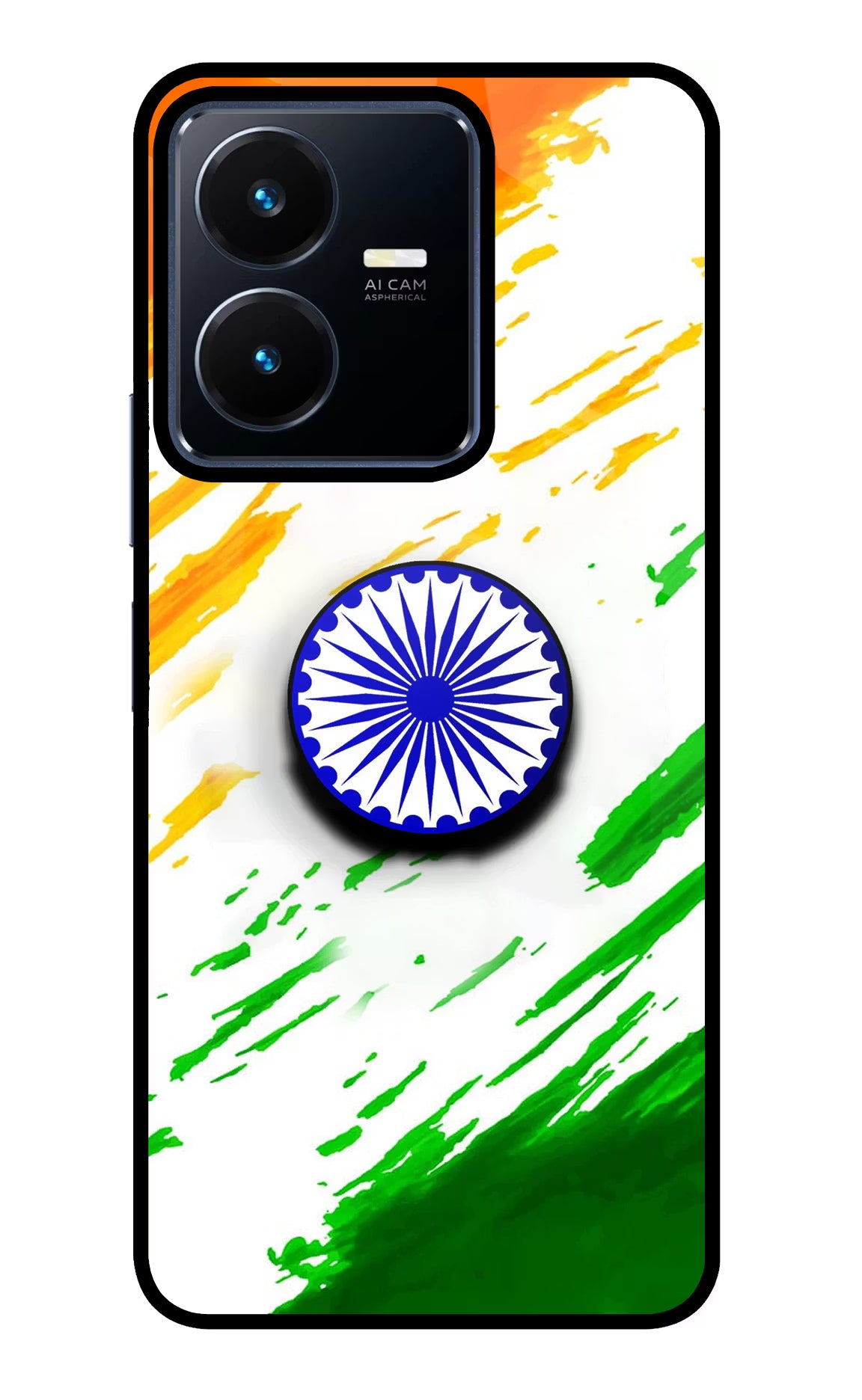 Indian Flag Ashoka Chakra Vivo Y22 Pop Case by Casekaro