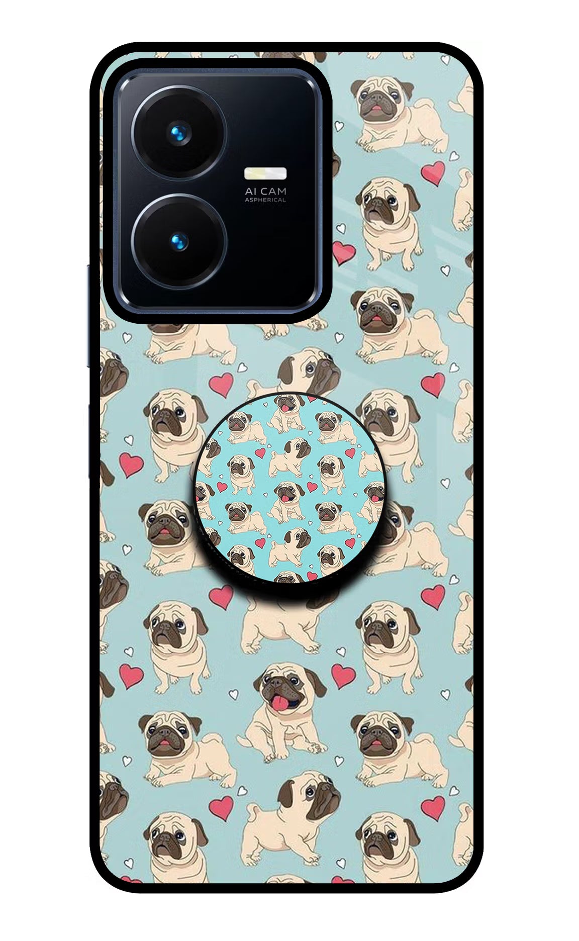 Pug Dog Vivo Y22 Pop Case by Casekaro