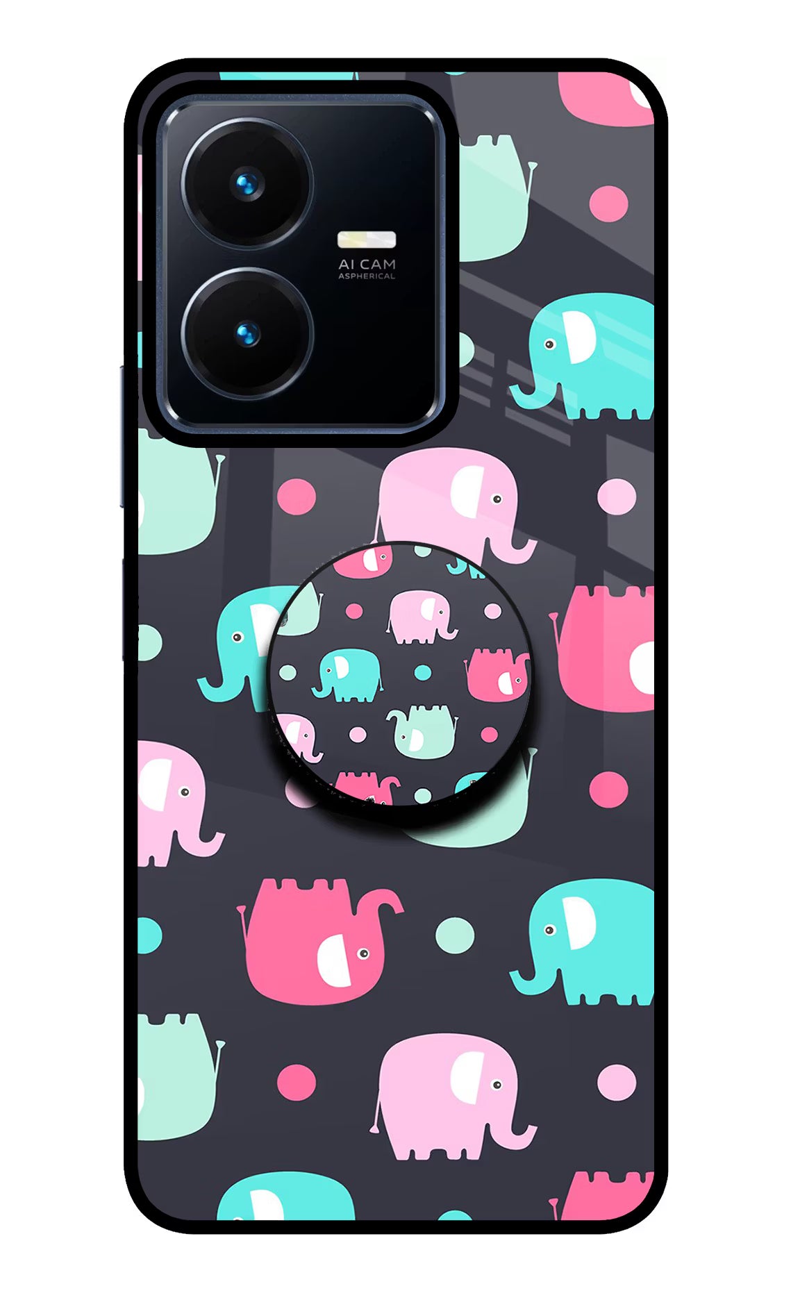 Baby Elephants Vivo Y22 Pop Case by Casekaro