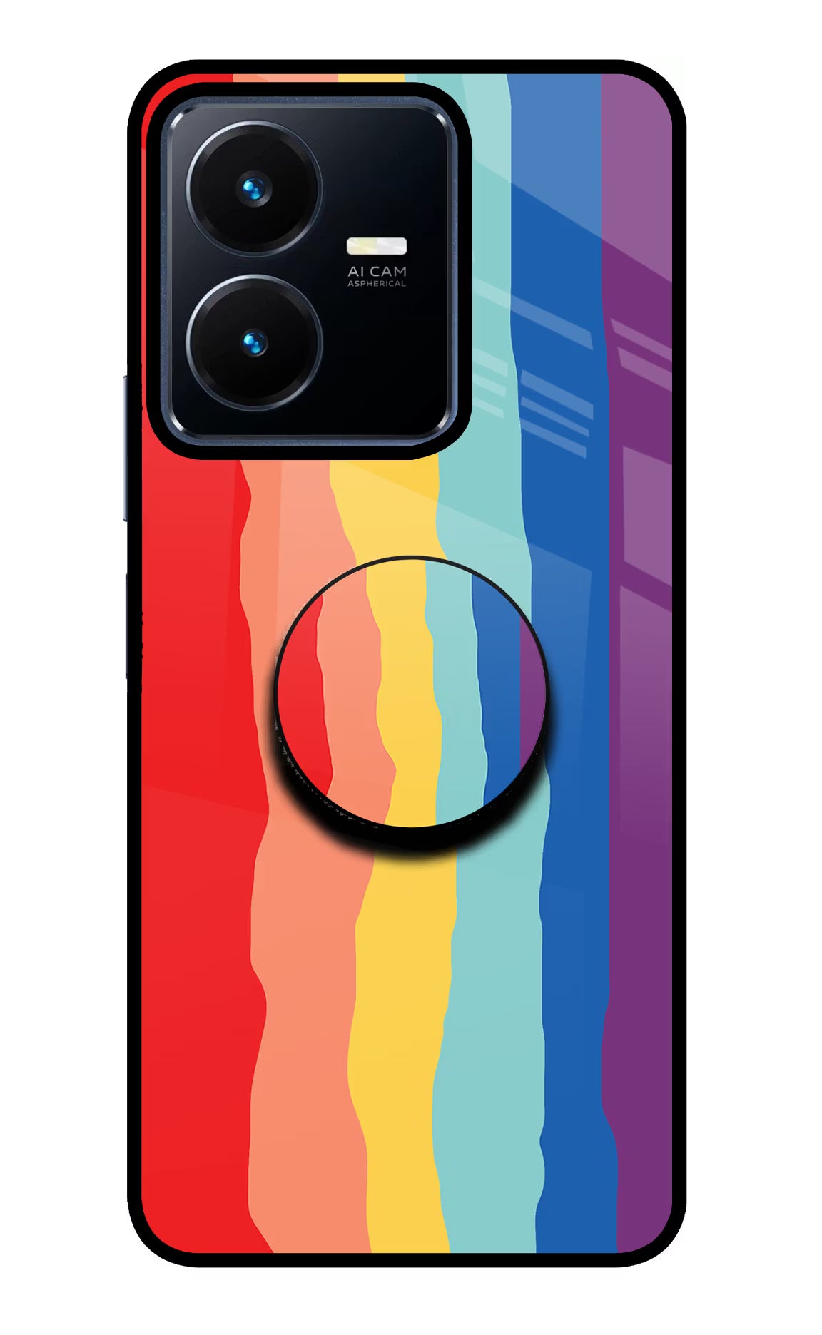 Rainbow Vivo Y22 Pop Case by Casekaro