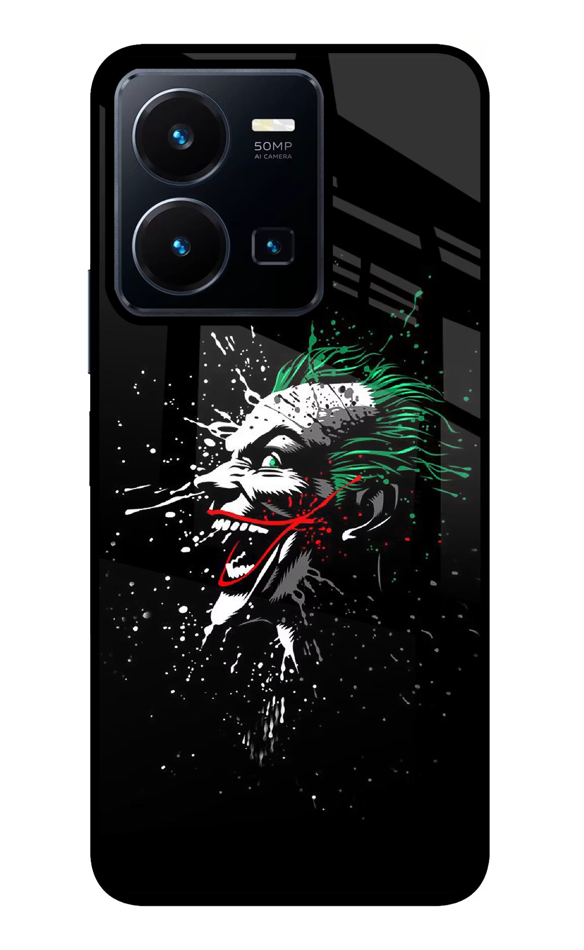 Joker Vivo Y35 Glass Case Back Cover by Casekaro