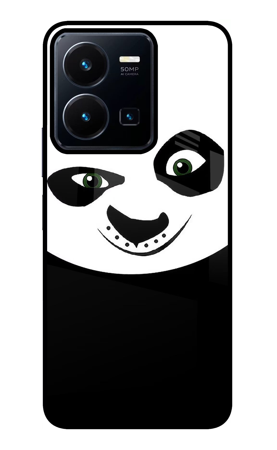 Panda Vivo Y35 Glass Case Back Cover by Casekaro