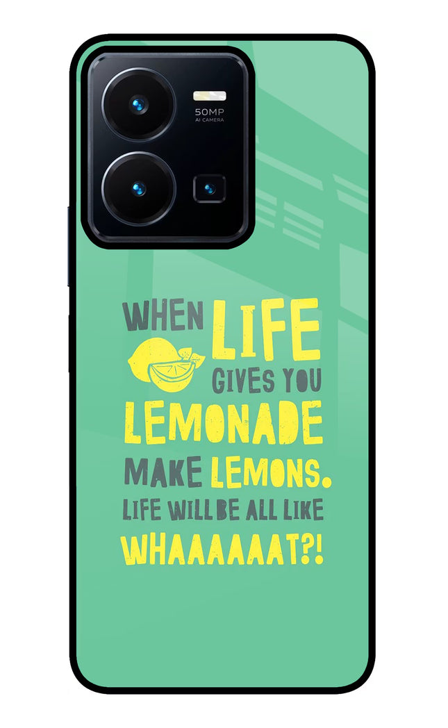 Quote Vivo Y35 Glass Case Back Cover by Casekaro