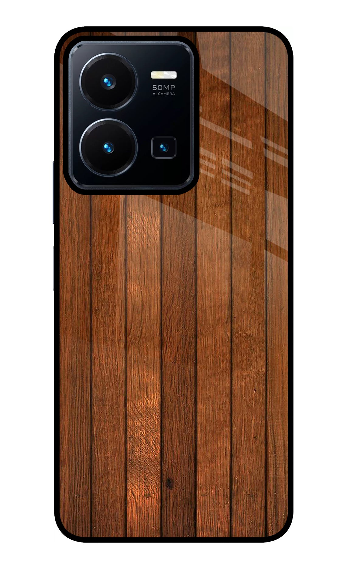 Wooden Artwork Bands Vivo Y35 Back Cover