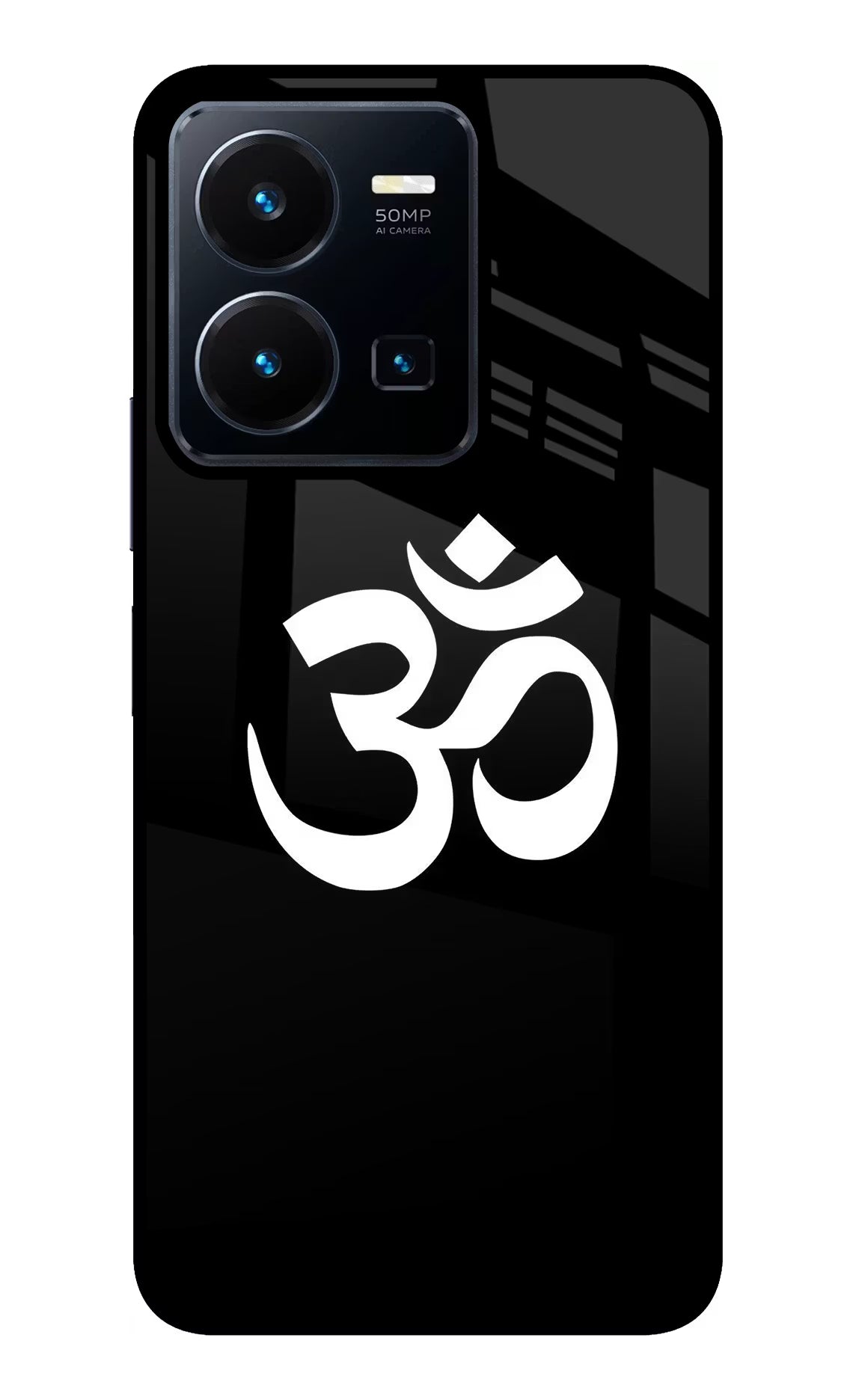 Om Vivo Y35 Glass Case Back Cover by Casekaro
