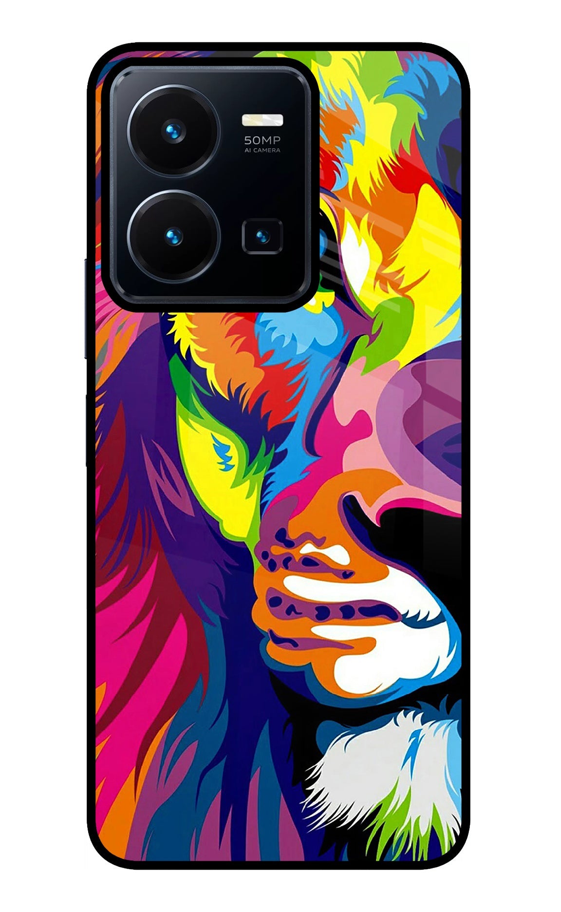 Lion Half Face Vivo Y35 Back Cover