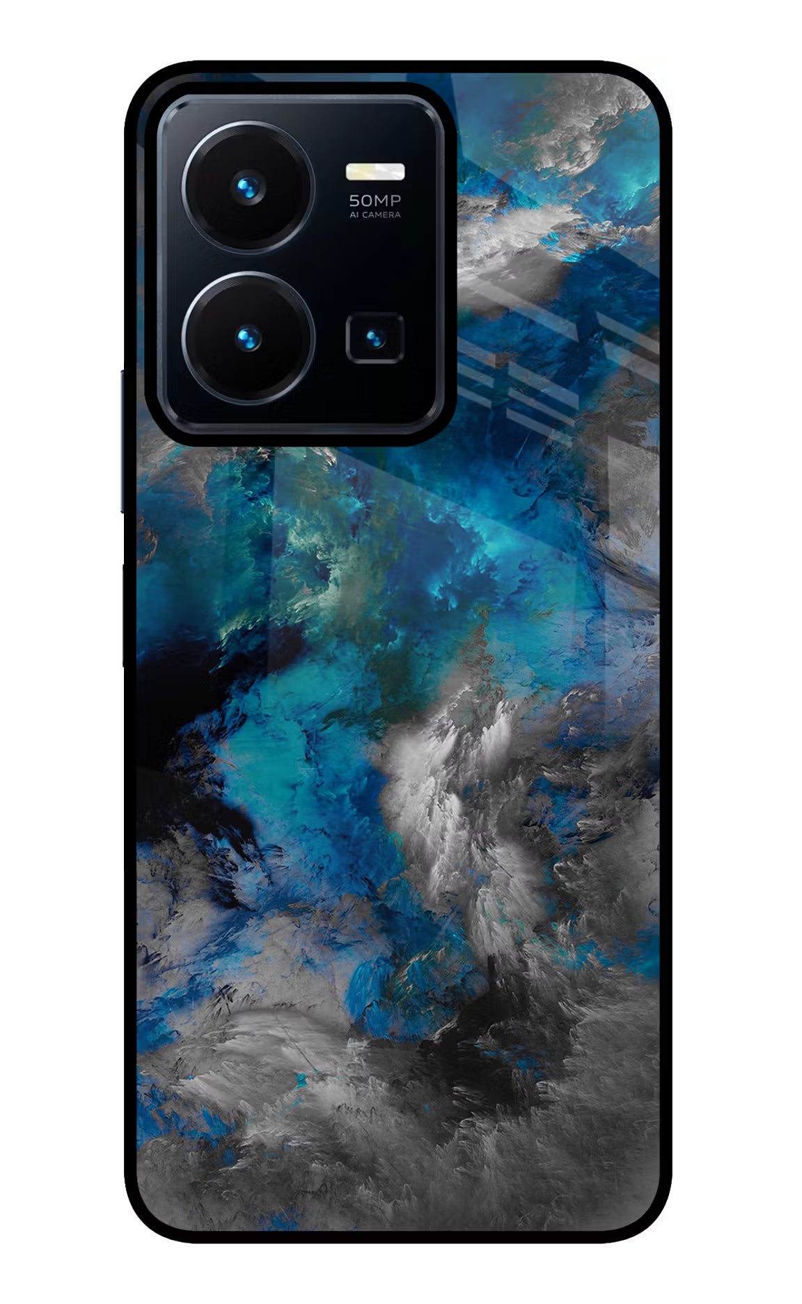 Artwork Vivo Y35 Glass Case Back Cover by Casekaro