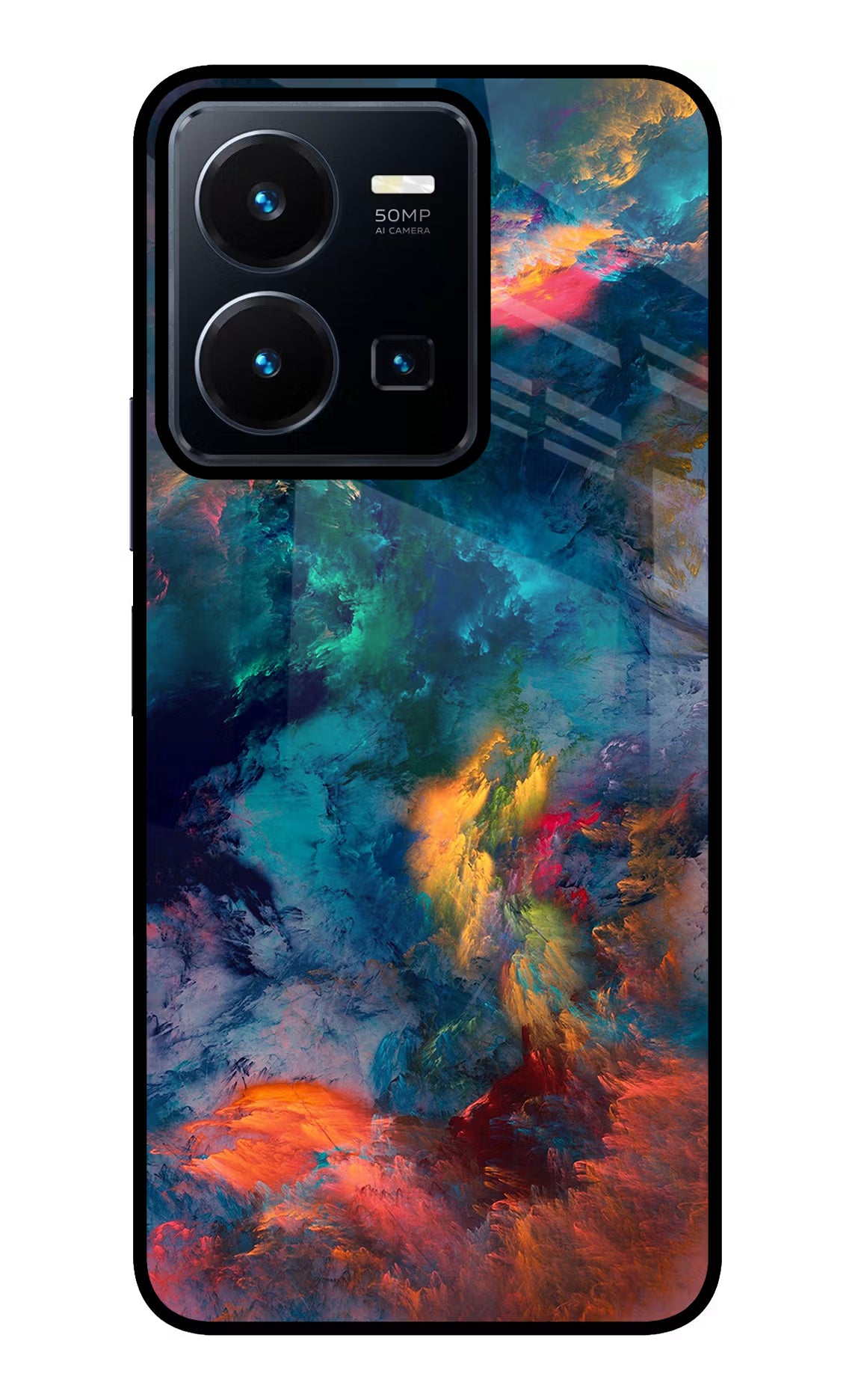 Artwork Paint Vivo Y35 Glass Case Back Cover by Casekaro