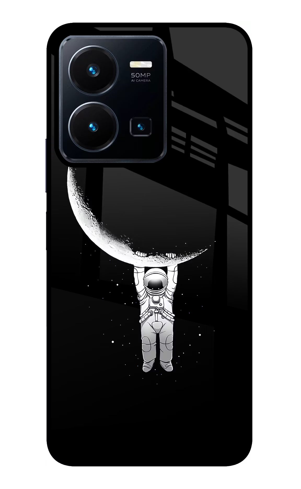 Moon Space Vivo Y35 Glass Case Back Cover by Casekaro