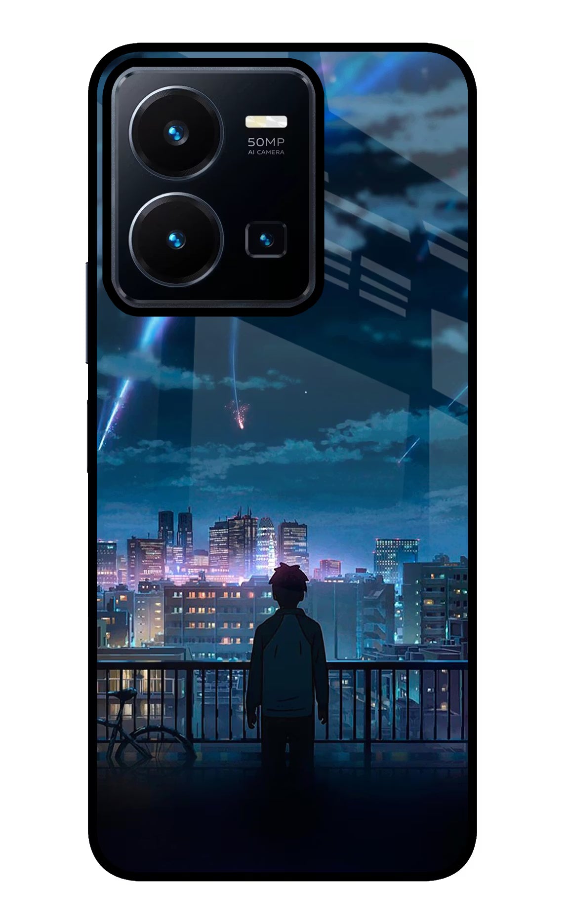 Anime Vivo Y35 Glass Case Back Cover by Casekaro