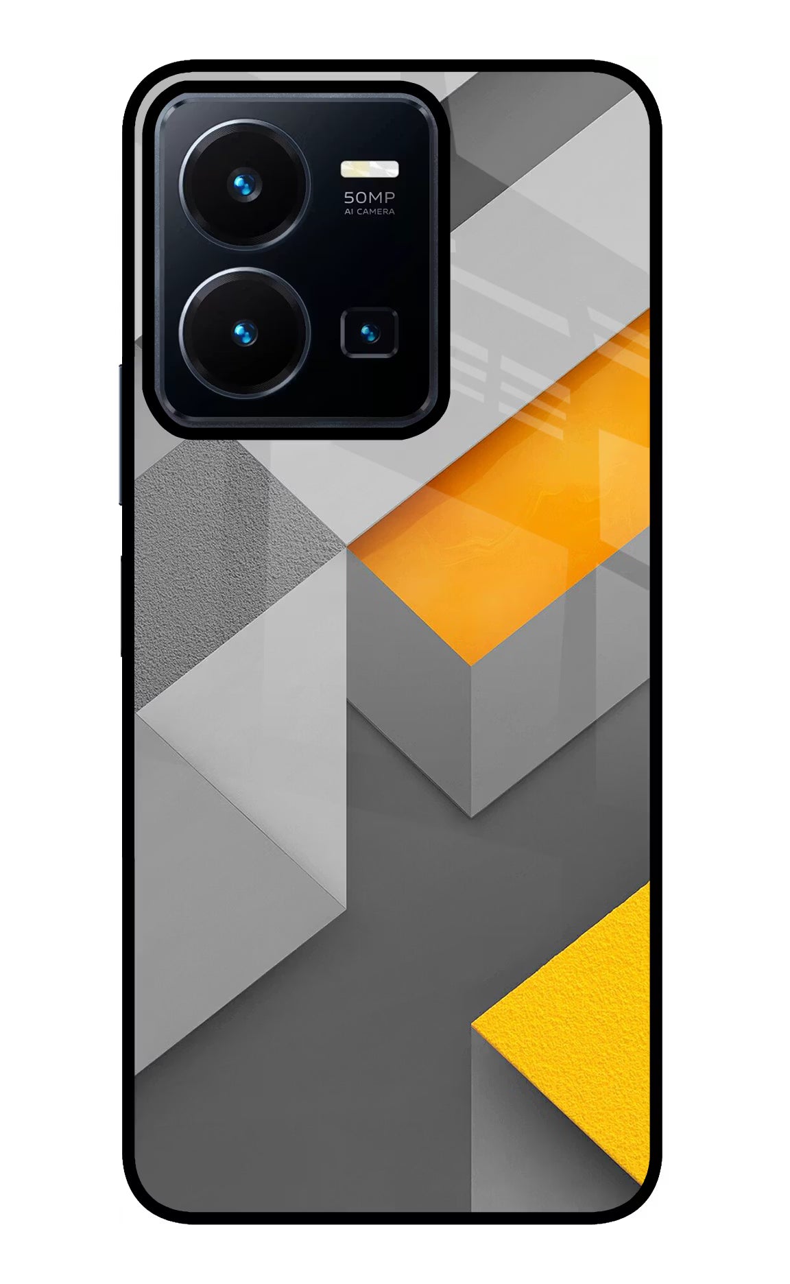 Abstract Vivo Y35 Glass Case Back Cover by Casekaro