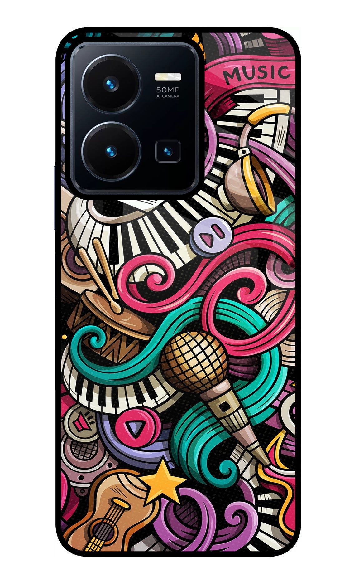 Music Abstract Vivo Y35 Back Cover