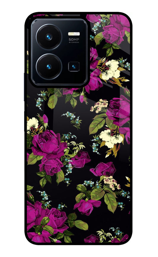 Flowers Vivo Y35 Glass Case