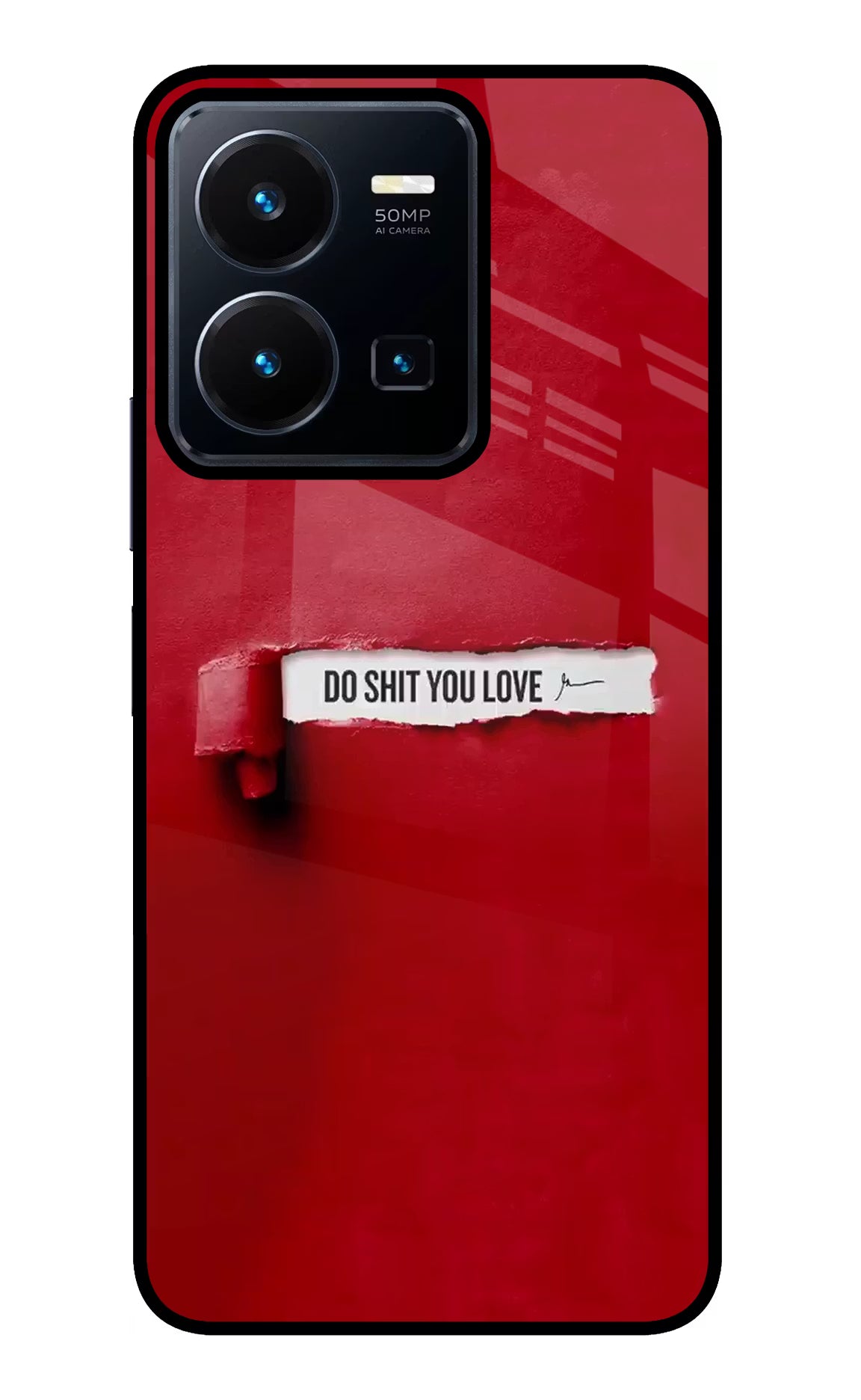 Do Shit You Love Vivo Y35 Glass Case Back Cover by Casekaro