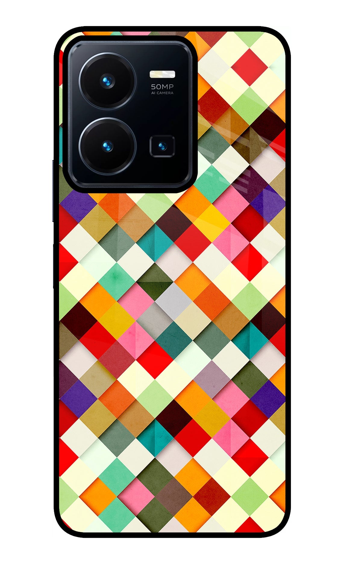 Geometric Abstract Colorful Vivo Y35 Back Cover