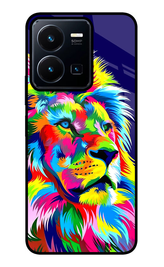 Vector Art Lion Vivo Y35 Glass Case