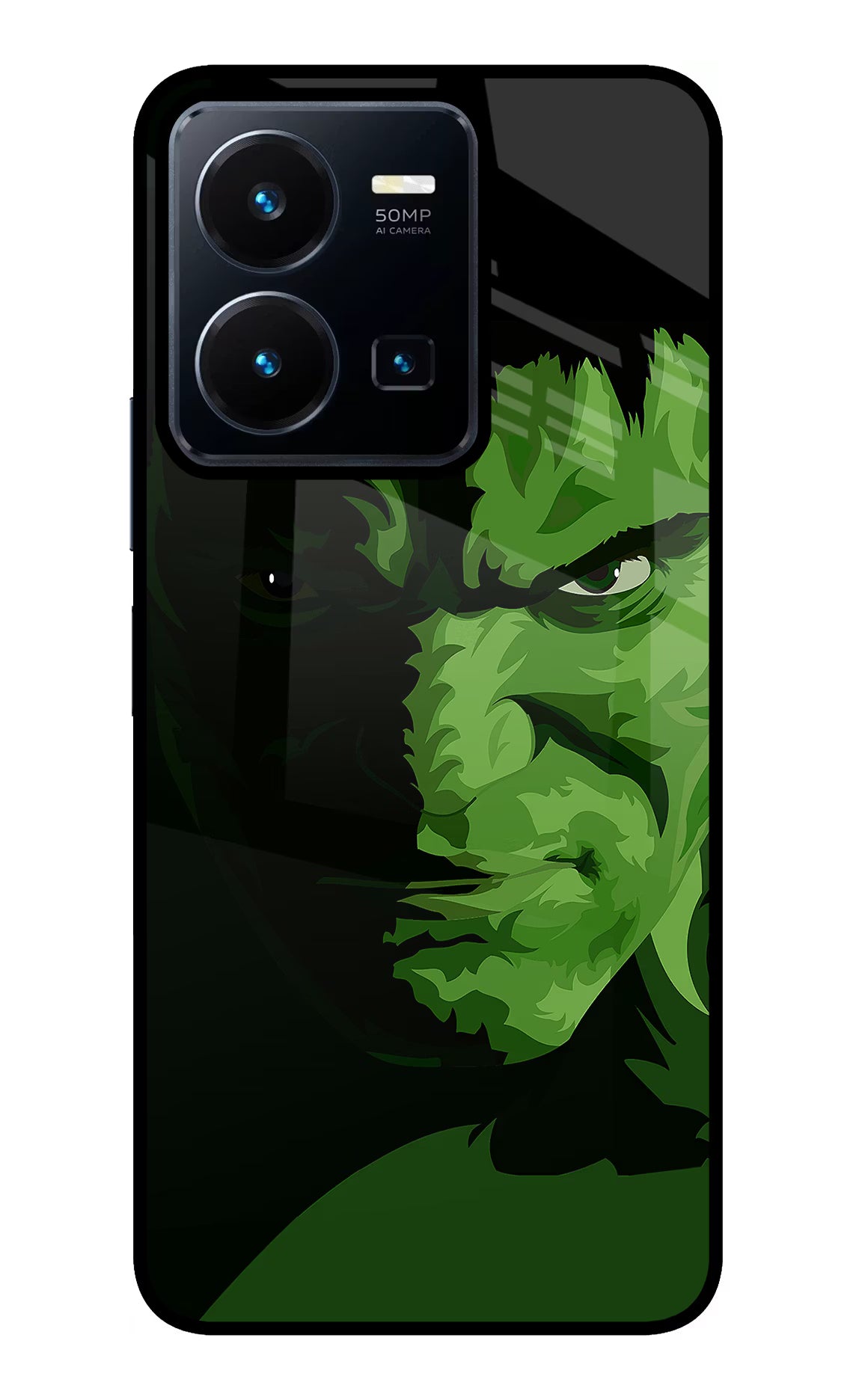 HULK Vivo Y35 Glass Case Back Cover by Casekaro