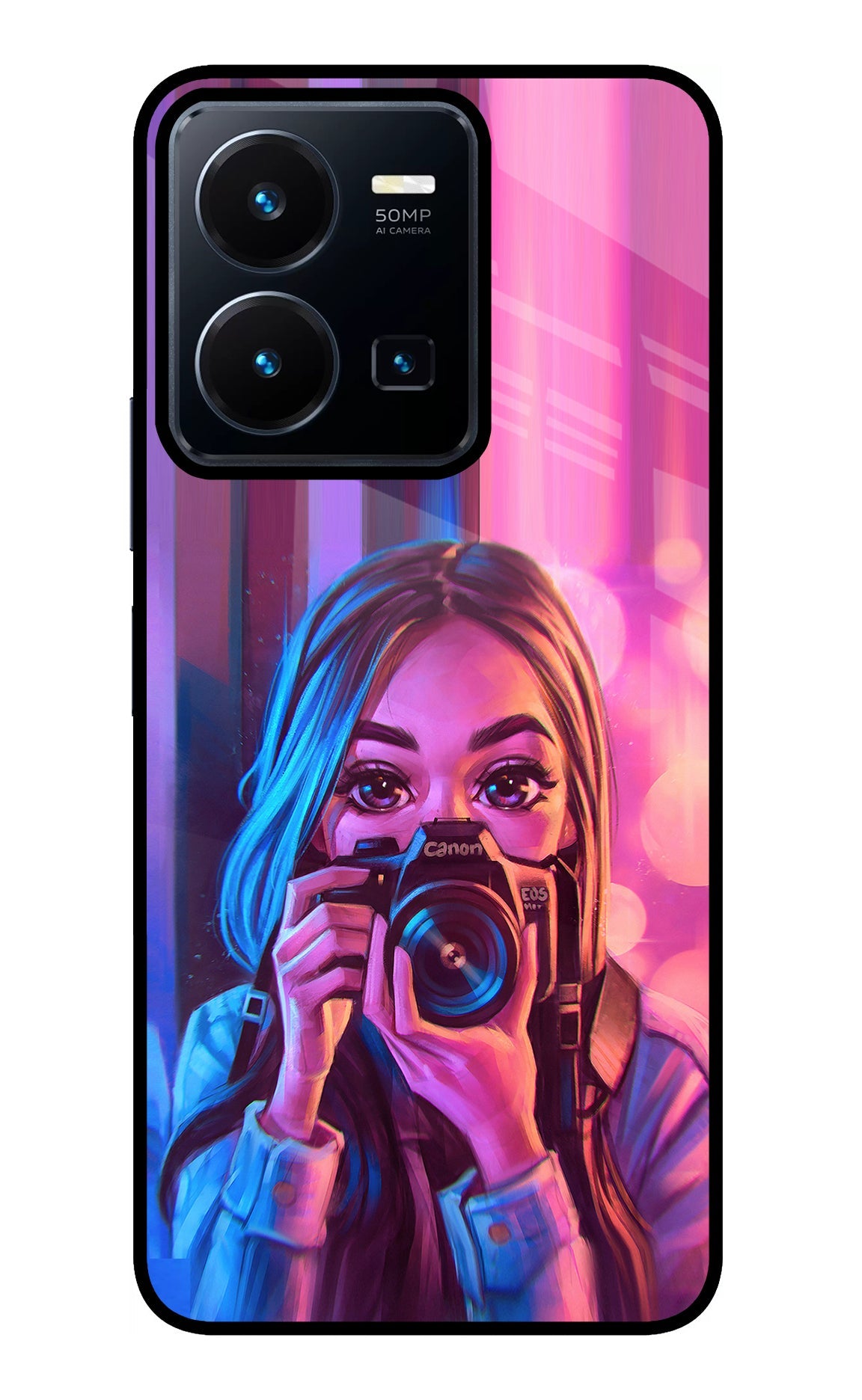 Girl Photographer Vivo Y35 Back Cover