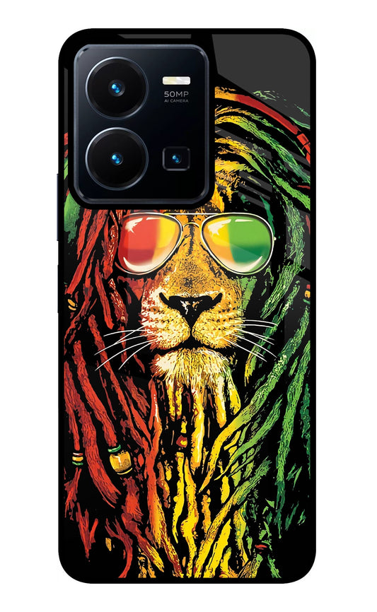 Rasta Lion Vivo Y35 Glass Case