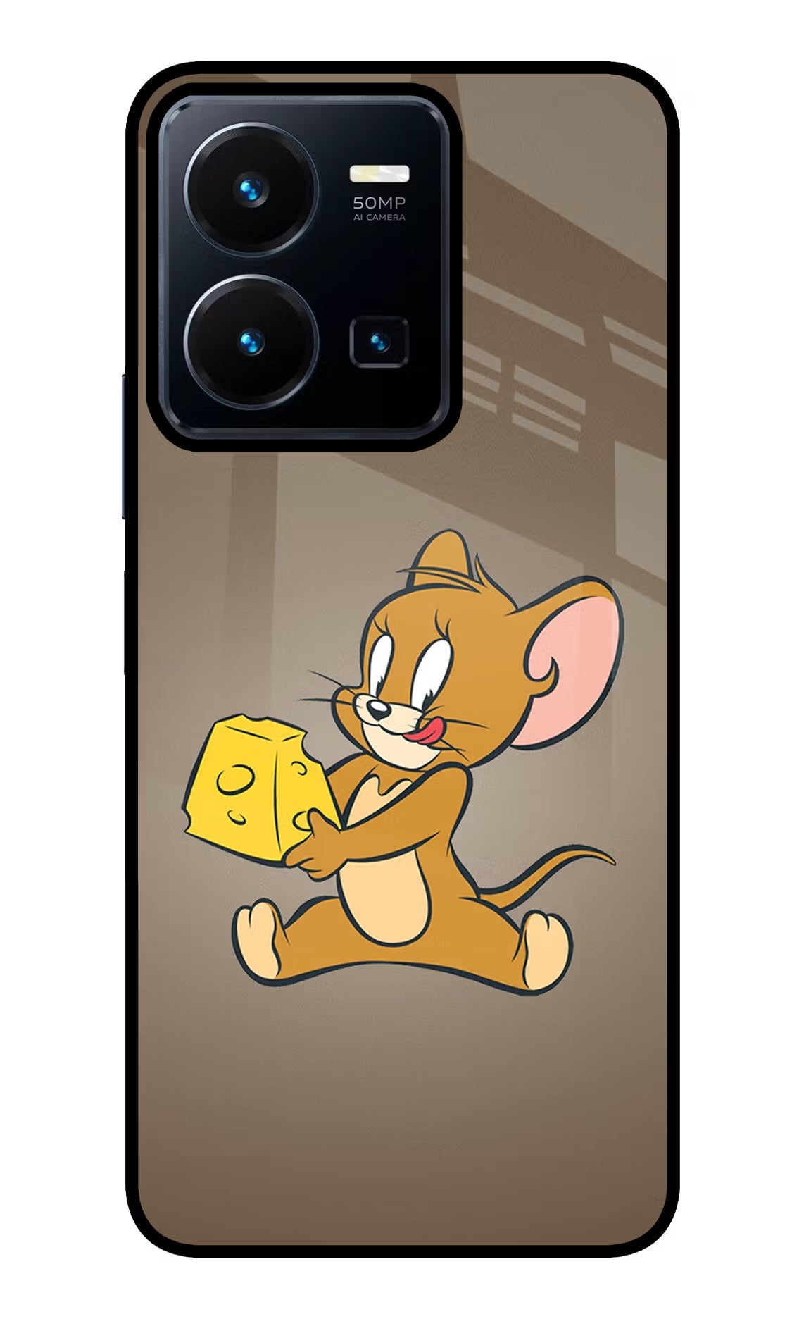 Jerry Vivo Y35 Glass Case Back Cover by Casekaro