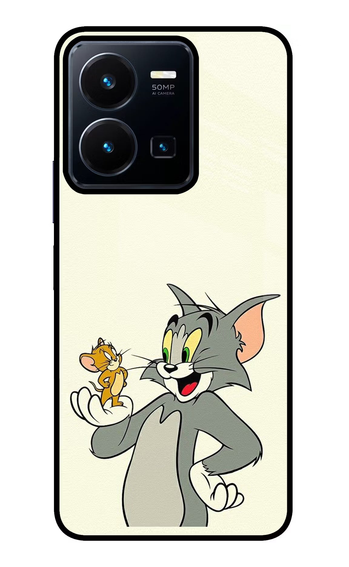 Tom & Jerry Vivo Y35 Glass Case Back Cover by Casekaro