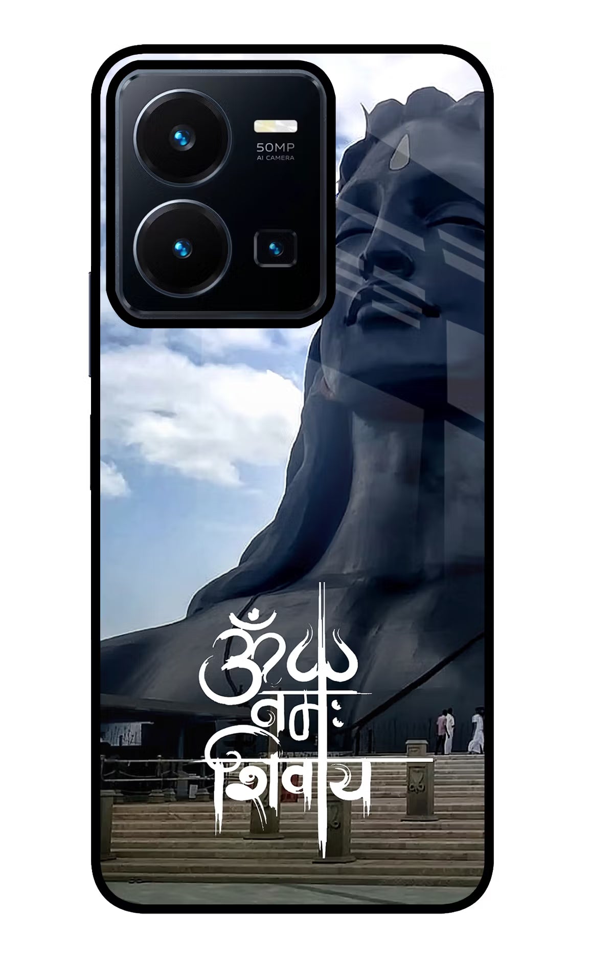 Om Namah Shivay Vivo Y35 Glass Case Back Cover by Casekaro