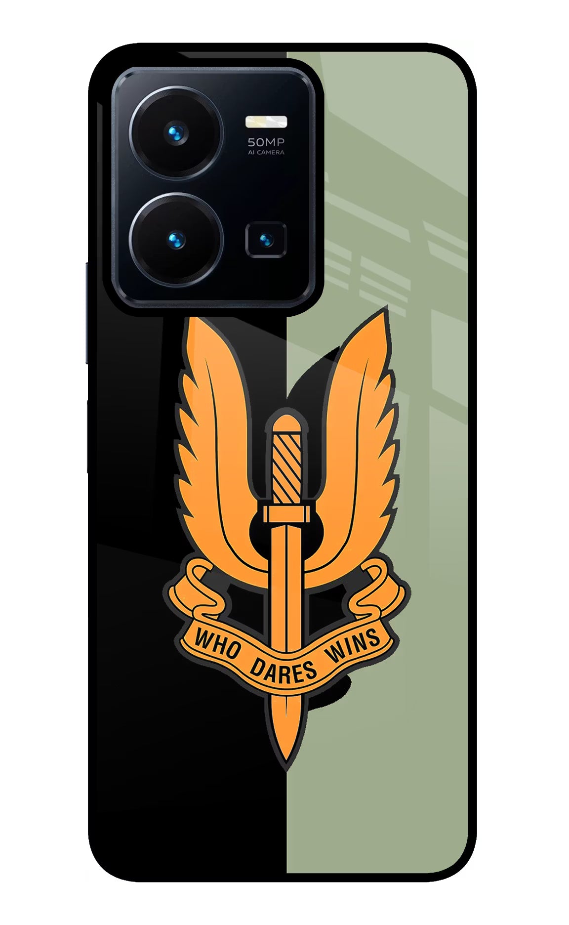 Balidan Logo Vivo Y35 Glass Case Back Cover by Casekaro