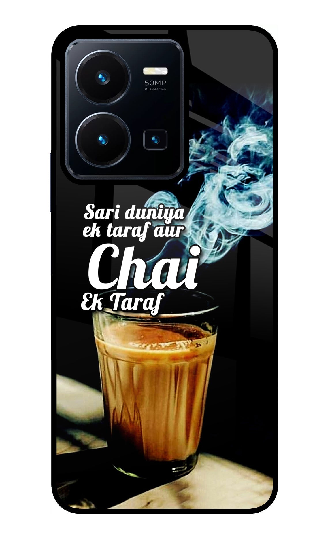 Chai Ek Taraf Quote Vivo Y35 Glass Case