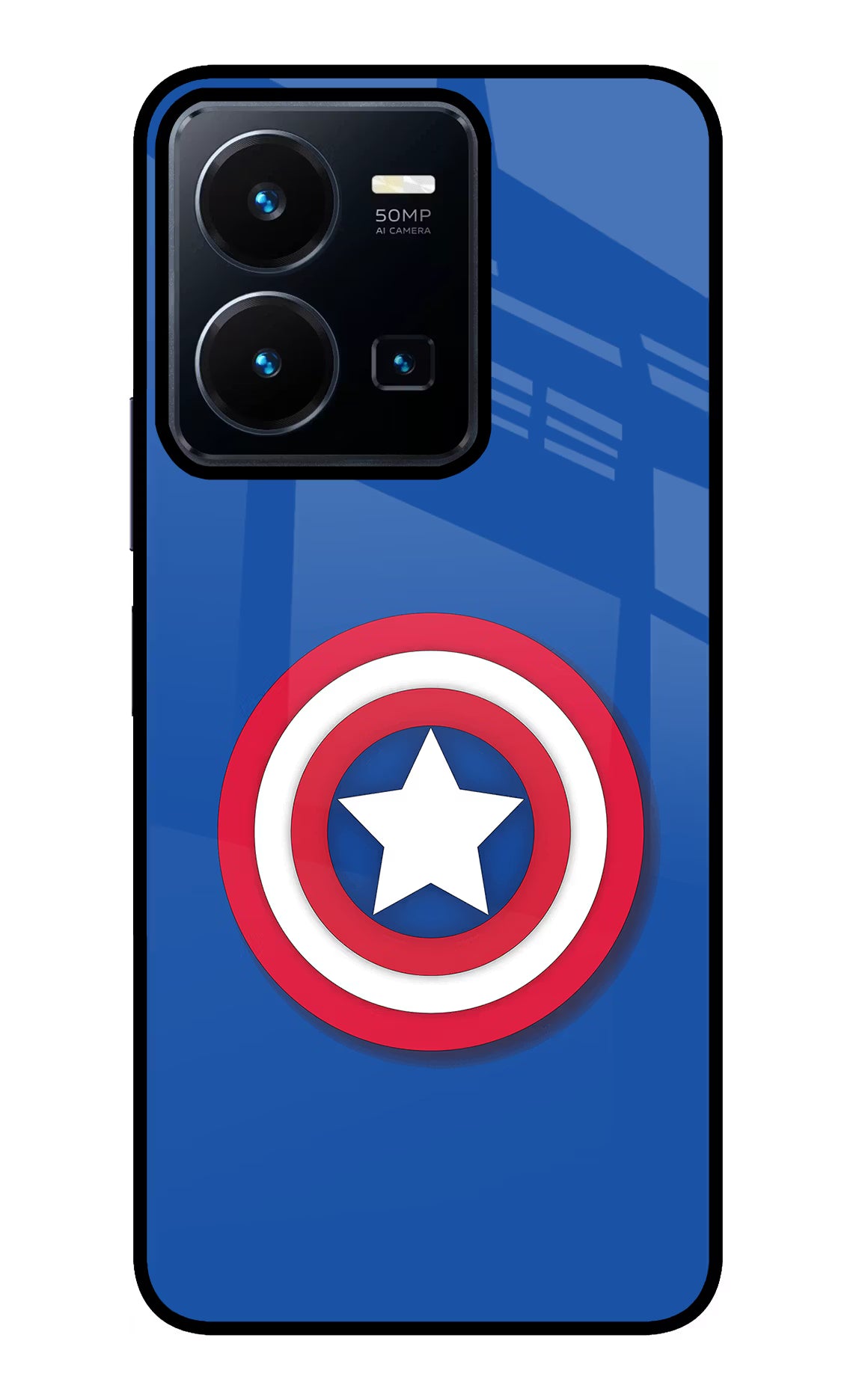 Shield Vivo Y35 Glass Case Back Cover by Casekaro