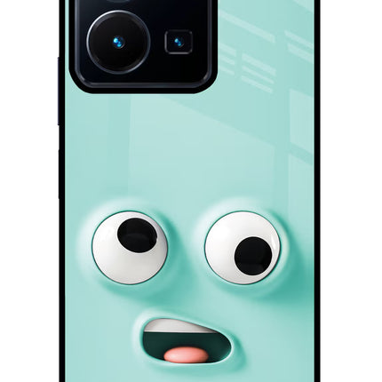 Funny Cartoon Vivo Y35 Glass Case Back Cover by Casekaro