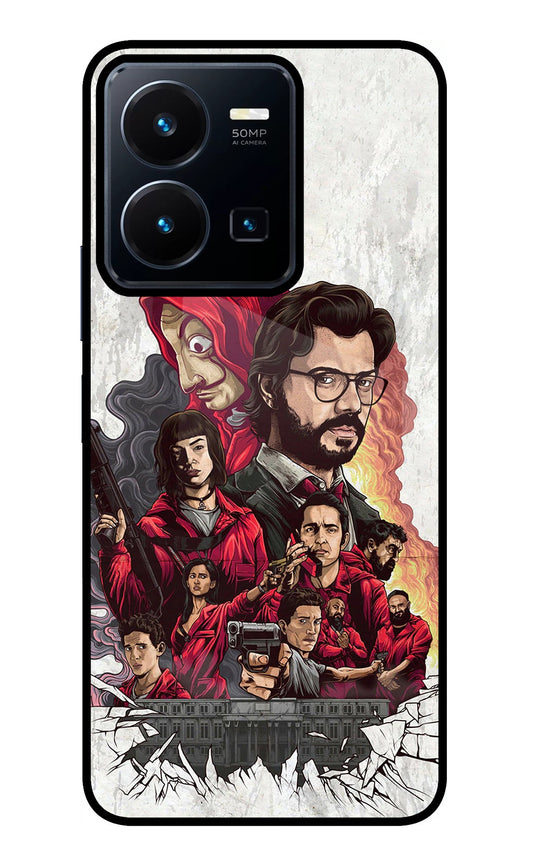 Money Heist Artwork Vivo Y35 Glass Case