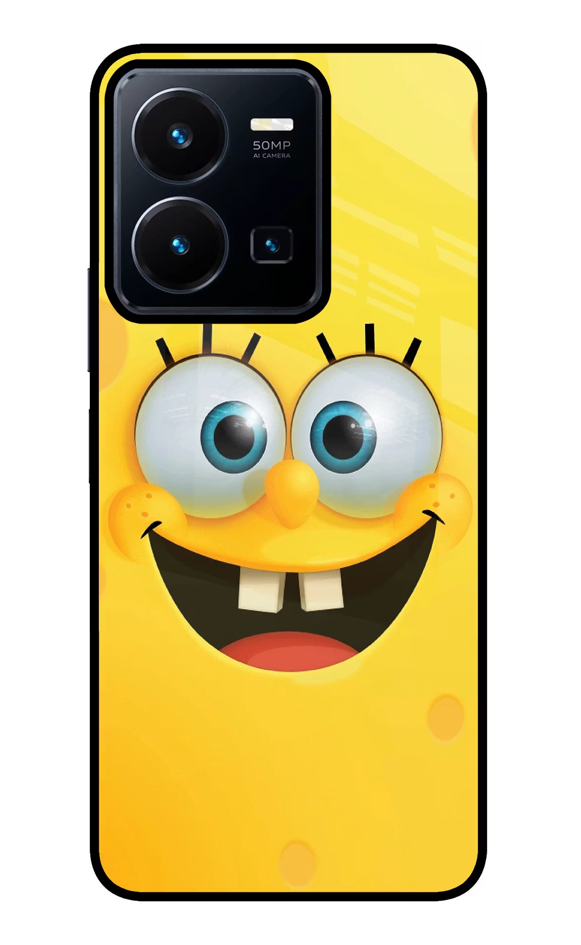 Sponge 1 Vivo Y35 Glass Case Back Cover by Casekaro