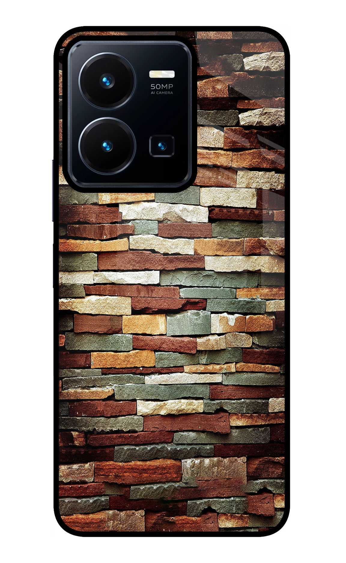 Bricks Pattern Vivo Y35 Back Cover