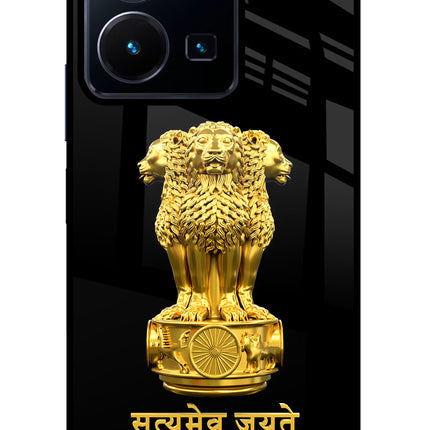 Satyamev Jayate Golden Vivo Y35 Glass Case