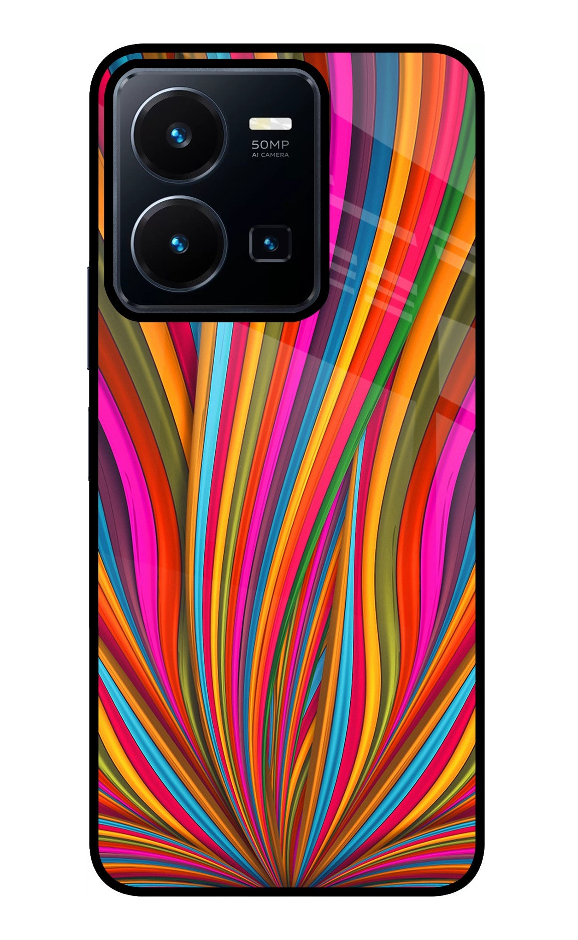 Trippy Wavy Vivo Y35 Back Cover