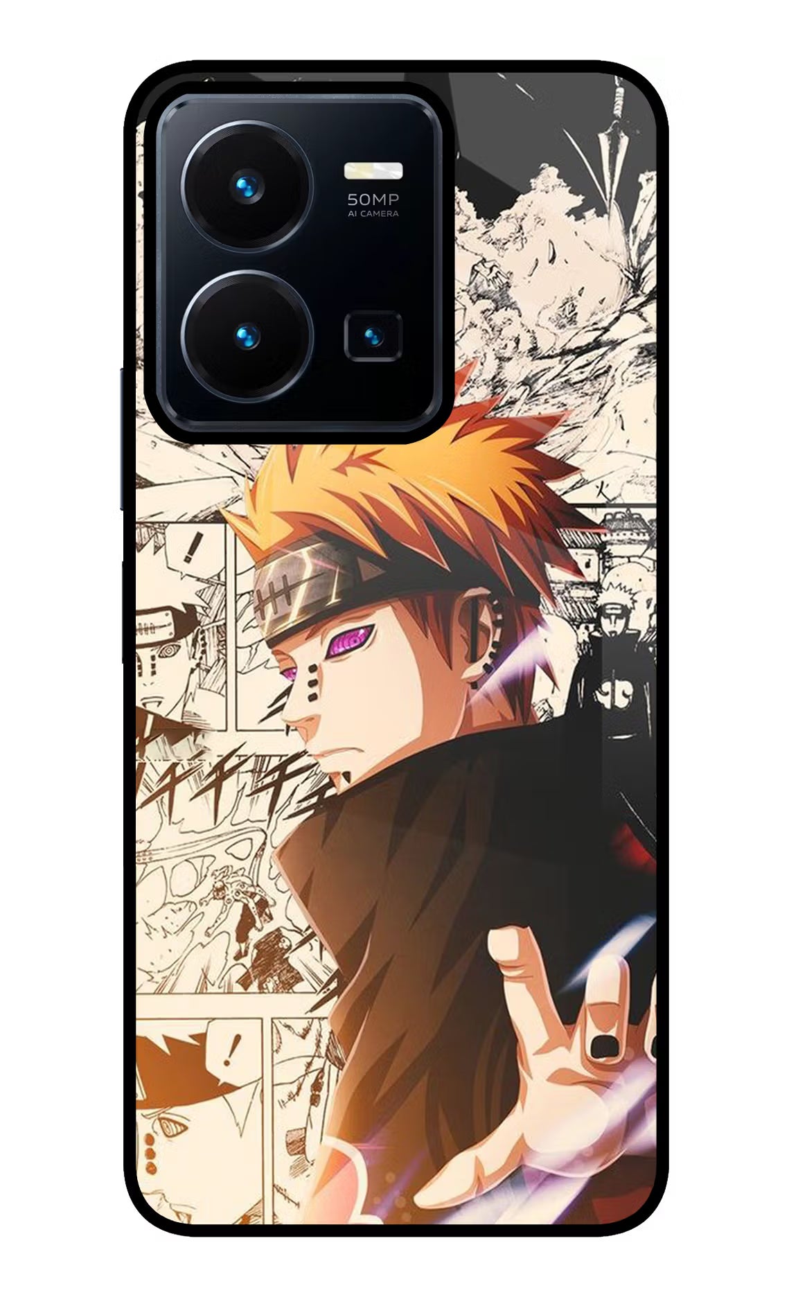 Pain Anime Vivo Y35 Glass Case Back Cover by Casekaro